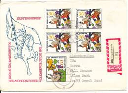 Germany DDR Registered Cover Sent To USA Friedrichroda 29-11-1973 - Covers & Documents