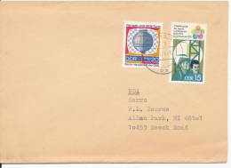 Germany DDR Cover Sent To USA Weimar 8-1-1974 - Lettres & Documents