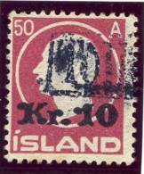 ICELAND 1924/26  Overprint - Oblitérés