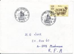 France Cover Sent To Germany Nantes 13-11-1987 With Special Cancel - Cartas & Documentos