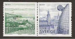 NOUVEAUTÉ - La SUÈDE - L´EUROPE 2012 - SUJET ANNUEL " VISITER LA SUÈDE" - SÉRIE 2 Timbres -Type B - DENTELÉE VERTICAL - 2012