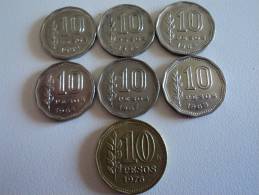 ARGENTINA - LOTTO  MONETE VARI ANNI (1962/63/64/64/67,/68,76) - Argentina