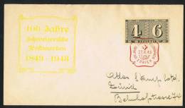 1943  Centenaire Du Timbre Poste Suisse  Timbre Du Bloc ZUM 8 - FDC