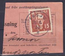 ## Sweden Clip Deluxe EKSJÖ 1938 Cancel !! - Lettres & Documents