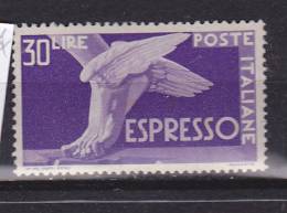 ITALIE POSTE PAR EXPRES N° 31  30 L  VIOLET NEUF SANS CHARNIERE - Poste Exprèsse/pneumatique