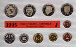 Deutschland 1995 Prägeanstalt J Stg 330€ Stempelglanz Kursmünzensatz Der Staatlichen Münze Hamburg Set Coin Of Germany - Münz- Und Jahressets