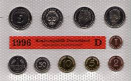 Deutschland 1996 Prägeanstalt D Stg 50€ Stempelglanz Im Kursmünzensatz Der Staatlichen Münze München Set Coin Of Germany - Mint Sets & Proof Sets