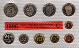 Deutschland 1996 Prägeanstalt G Stg 50€ Stempelglanz Kursmünzensatz Der Staatlichen Münze Karlsruhe Set Coin Of Germany - Ongebruikte Sets & Proefsets