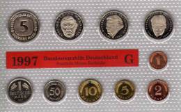 Deutschland 1997 Prägeanstalt G Stg 35€ Stempelglanz Kursmünzensatz Der Staatlichen Münze Karlsruhe Set Coin Of Germany - Mint Sets & Proof Sets
