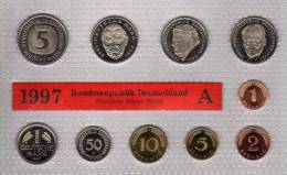 Deutschland 1997 Prägeanstalt A Stg 35€ Stempelglanz Kursmünzensatz Der Staatlichen Münze In Berlin Set Coin Of Germany - Mint Sets & Proof Sets