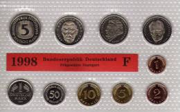 Deutschland 1998 Prägeanstalt F Stg 35€ Stempelglanz Kursmünzensatz Der Staatlichen Münze Stuttgart Set Coin Of Germany - Mint Sets & Proof Sets