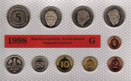 Deutschland 1998 Prägeanstalt G Stg 35€ Stempelglanz Kursmünzensatz Der Staatlichen Münze Karlsruhe Set Coin Of Germany - Ongebruikte Sets & Proefsets