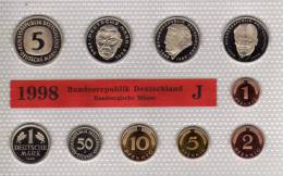 Deutschland 1998 Prägeanstalt J Stg 35€ Stempelglanz Kursmünzensatz Der Staatlichen Münze In Hamburg Set Coin Of Germany - Ongebruikte Sets & Proefsets