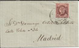 ISABEL II CC FECHADA EN VITORIA A MADRID 1863 RUEDA DE CARRETA - Cartas & Documentos