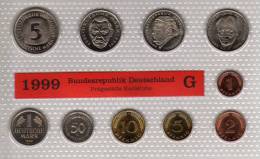 Deutschland 1999 Prägeanstalt G Stg 35€ Stempelglanz Kursmünzensatz Der Staatlichen Münze Karlsruhe Set Coin Of Germany - Mint Sets & Proof Sets