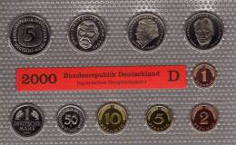 Millenium-Satz Deutschland 2000 Prägeanstalt D Stg 45€ Stempelglanz Der Staatlichen Münze Hamburg Set Coin Of Germany - Mint Sets & Proof Sets