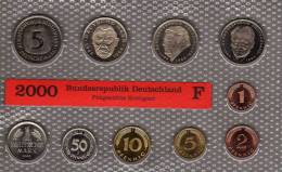 Millenium-Satz Deutschland 2000 Prägeanstalt F Stg 45€ Stempelglanz Der Staatlichen Münze Stuttgart Set Coin Of Germany - Mint Sets & Proof Sets
