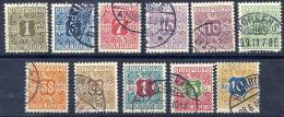 DENMARK 1907 Newspaper Stamps Set Used.   Michel 1-10X - Gebruikt