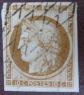 1849 Ceres 10c Brun TB, Grille Sans Fin, - Cote: 500 Euros - 1849-1850 Cérès