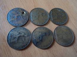 GRAN BRETAGNA - LOTTO  MONETE VARI ANNI (1912,1917,1935X2,1937 E 1964 - - D. 1 Penny