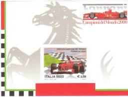 2000 ITALIA FERRARI CAMPIONI MONDO FORMULA 1 - BF INTEGRO - Hojas Bloque