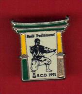 24647-pin's Judo.SCO Ste Marguerite. - 1er Budô Traditionnel En 1991 Au Palais Des Sports - Judo
