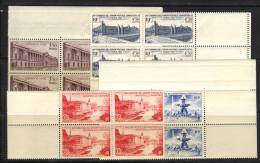 FRANCE N° 780 à 783 ** Blocs De 4 - Unused Stamps