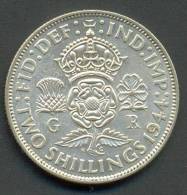 GREAT BRITAIN , FLORIN 1944 , SILVER - J. 1 Florin / 2 Shillings