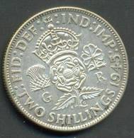 GREAT BRITAIN , FLORIN 1945 , SILVER - J. 1 Florin / 2 Schillings