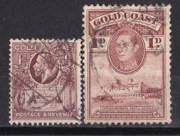 COTE D OR   GOLD COAST   2 TIMBRES   OBL / USED  TB - Costa D'Oro (...-1957)