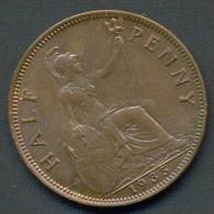 GREAT BRITAIN , 1/2 PENNY 1935 , UNC - C. 1/2 Penny