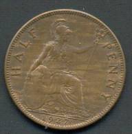 GREAT BRITAIN , 1/2 PENNY 1927 , UNC - C. 1/2 Penny