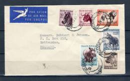 South Africa , 23/06/1956  Air Mail - JOHANNESBURG  (GA1378) - Rhinoceros