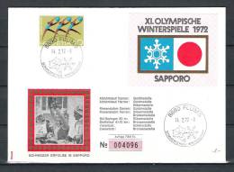 HELVETIA, 14/02/1972 Sommerferien-wintersport - FLUMS  (GA1509) - Winter 1972: Sapporo