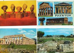 Paestum -quattro Cartoline Illustrate - Altri & Non Classificati