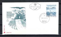 REPUBLIK ÖSTERREICH, 22/01/1968  Winteruniversiade  - INNSBRUCK  (GA1664) - Winter 1968: Grenoble