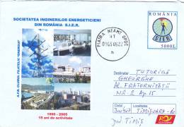 ENERGETICIANS INGINEERS SOCIETY, 2005, COVER STATIONERY, ENTIER POSTAL,SEND TO MAIL, ROMANIA - Electricité