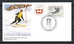 REPUBLIK ÖSTERREICH, 27/01/1964 Olympische Winterspiele -  INNSBRUCK (GA1680) - Hiver 1964: Innsbruck