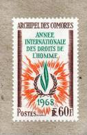 1968 Année Internationale Des Droits De L´Homme : Flamme, Laurier - ONU - Nuovi