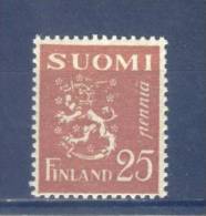 (SA0236) FINLAND, 1930 (Arms Of Finland, 25p., Yellow Brown). Mi # 146. MNH** Stamp - Nuovi