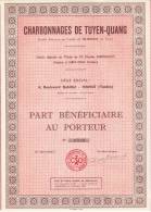 Indochine - Charbonnages De Tuyen-Quang / Part Bénéficiaire - 1928 - Asien