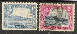 ADEN, 1939., Aden Harbour & Ship, 1a, 2Rs. 2 Stamps, Used. - Aden (1854-1963)