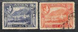 ADEN 1939 Mukalla Port & Mosques , 2 1/12annas, 8 Annas,r. 2v, Used, - Aden (1854-1963)