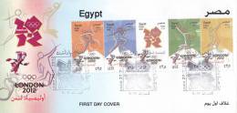FDC`S EGYPT 2012 UK LONDON OLYMPIC GAMES 2012 LOOK - Cartas & Documentos