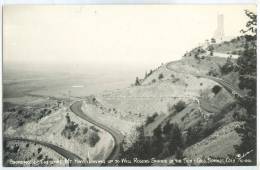 USA, Broadmoor, Cheyenne Mt. Hwy. Curving Up To Will Rogers Shrine Of The Sun, Colorado Springs, Dated, Unused RPPC - Colorado Springs