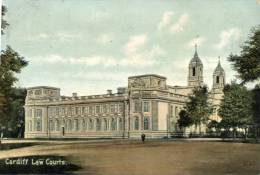 (089) Very Old Postcard - UK - Cardiff Law Courts - Cardiganshire