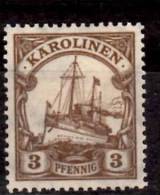 Caroline Islands 1901 3pf  Kaisers Yacht Issue #7 - Caroline Islands