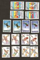 16-2. Bulgaria, LOT Set Of 16 - SPORT 1980 Paratroops Parashutting Championship 1989 1990 Olympic Games - Usados