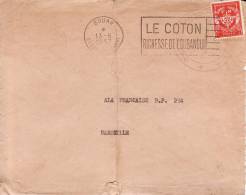 BANGUI - OUBANGUI - AFRIQUE - COLONIE - N° 12 FRANCHISE - TAMPON MILITAIRE CAMP L´ECLERC - FLAMME - LETTRE AVION - Cartas & Documentos