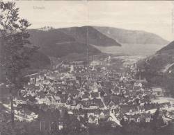 Doppelkarte: Bad Urach, Panorama Mit Hohenurach 1905 - Bad Urach